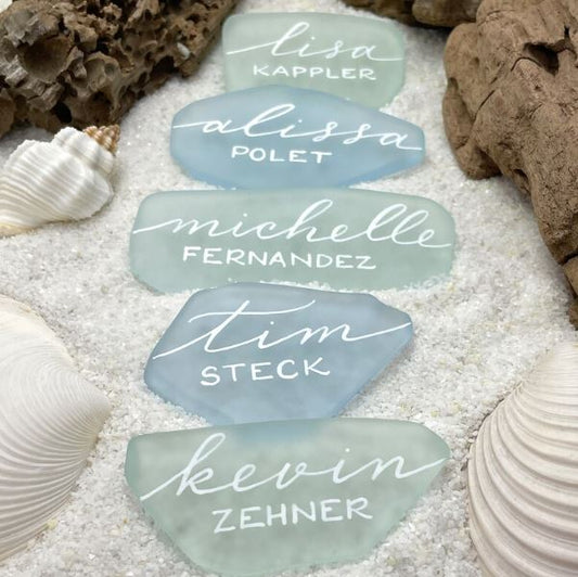 Coastal Sea Glass Place Cards